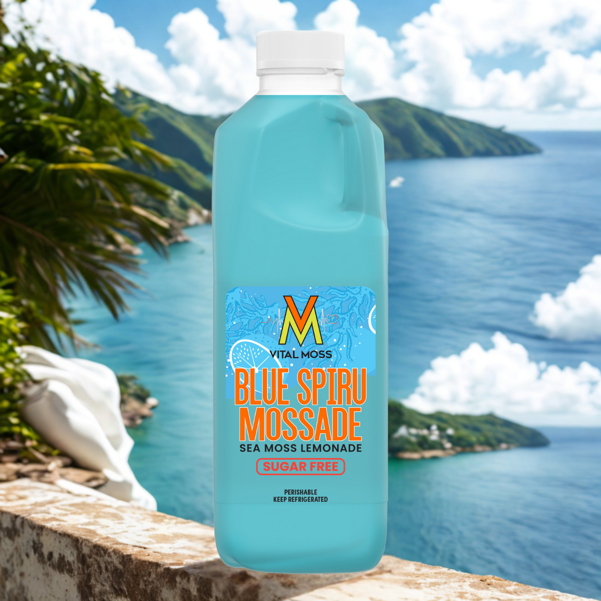 Alkaline Blue Spiru Mossade 32oz Jug