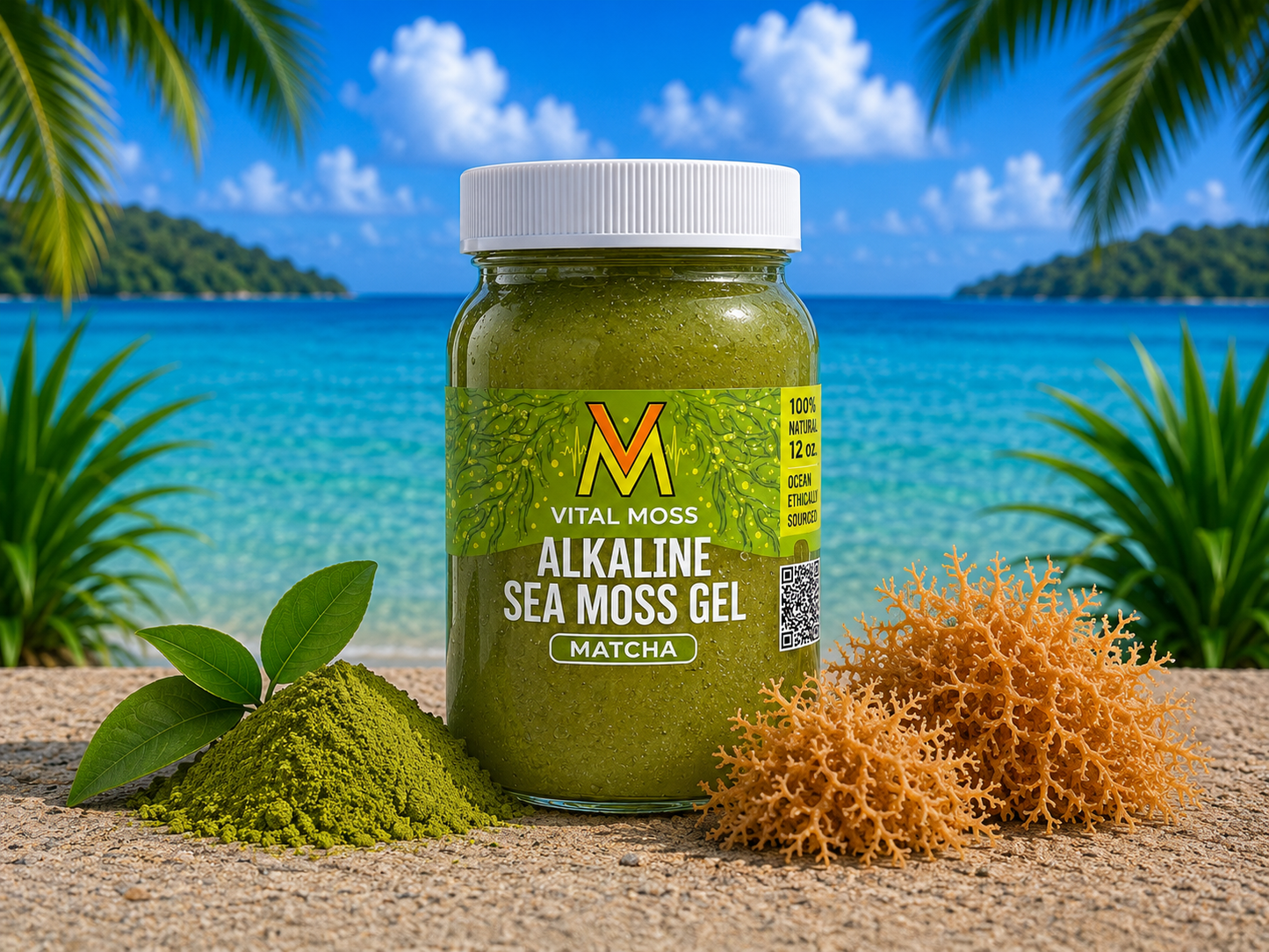 Alkaline Sea Moss Gel Matcha